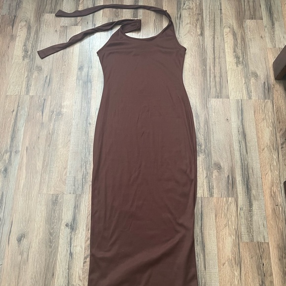 Chocolate Halter Midi Dress - Picture 1 of 1